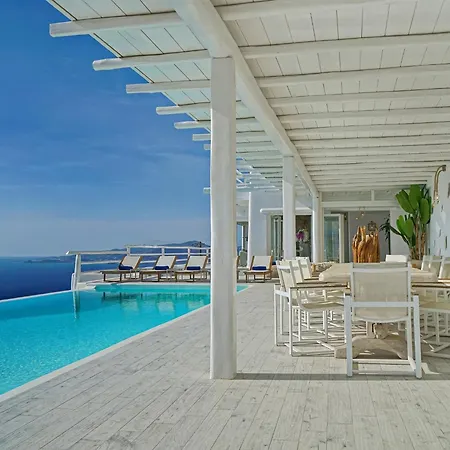 빌라 Aetherion Mykonos 9 Bedrooms Infinity Pool Sea Views Fanari (Mykonos)
