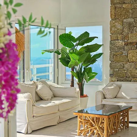 빌라 Aetherion Mykonos 9 Bedrooms Infinity Pool Sea Views Fanari (Mykonos)